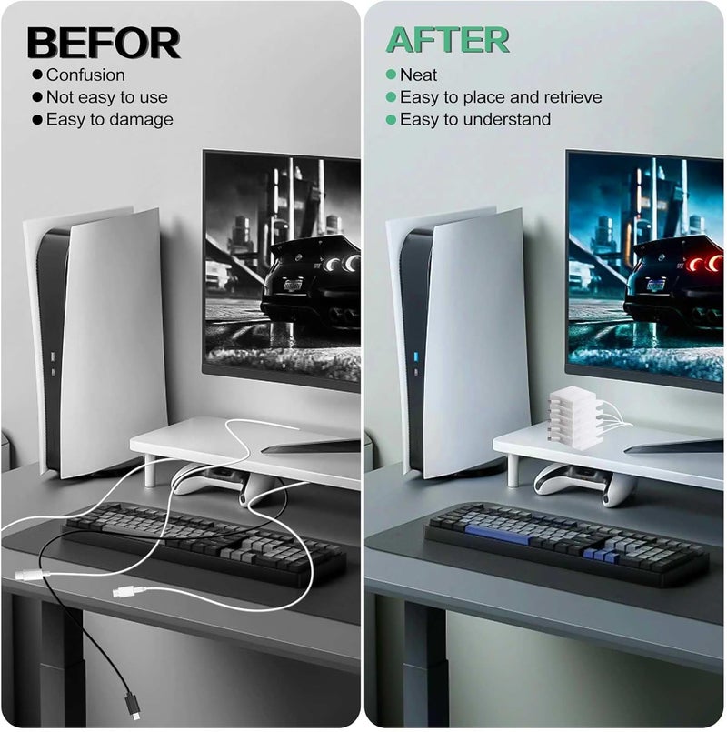 HouseUp Cable Winder, Lines Charging Cord Organizer, retrievable Cable Management for Longer Original Charging Cables, Cord Retrievers That can be Used as Phone Holders - Image 4